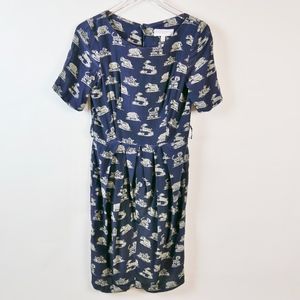 EDINA RONEY Short Sleeve Animal Print Summer Dress